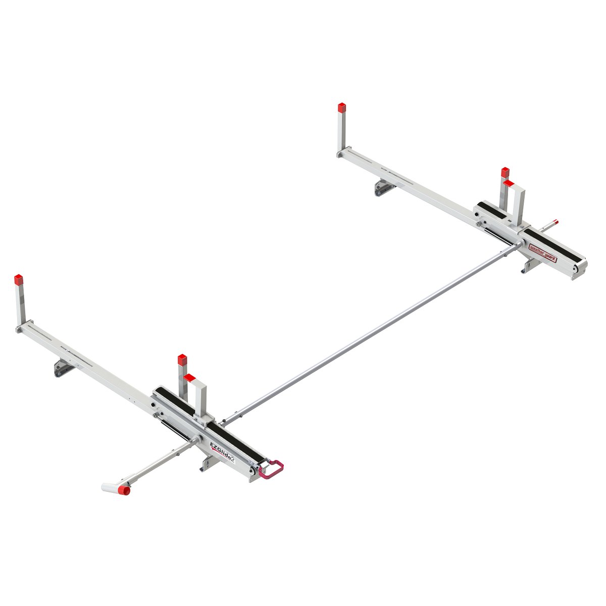 Extended Drop-Down Ladder Rack — Ford Transit Medium & High Roof — single-side rack overview