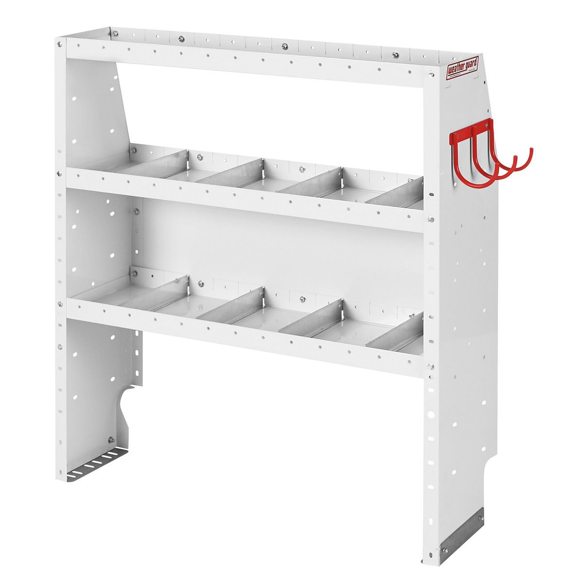 Commercial Shelving — Transit Low Roof 148″ WB — passenger-side shelving layout