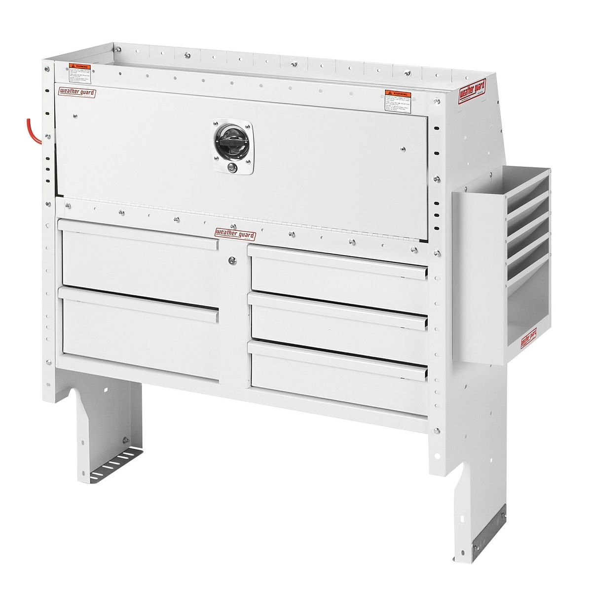 Electrical Contractor — Ford Transit Low Roof 148″ WB — passenger-side shelving layout