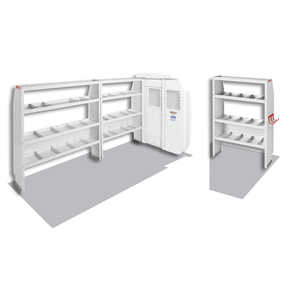 Commercial Shelving — Transit Medium Roof 148″ WB — layout overview
