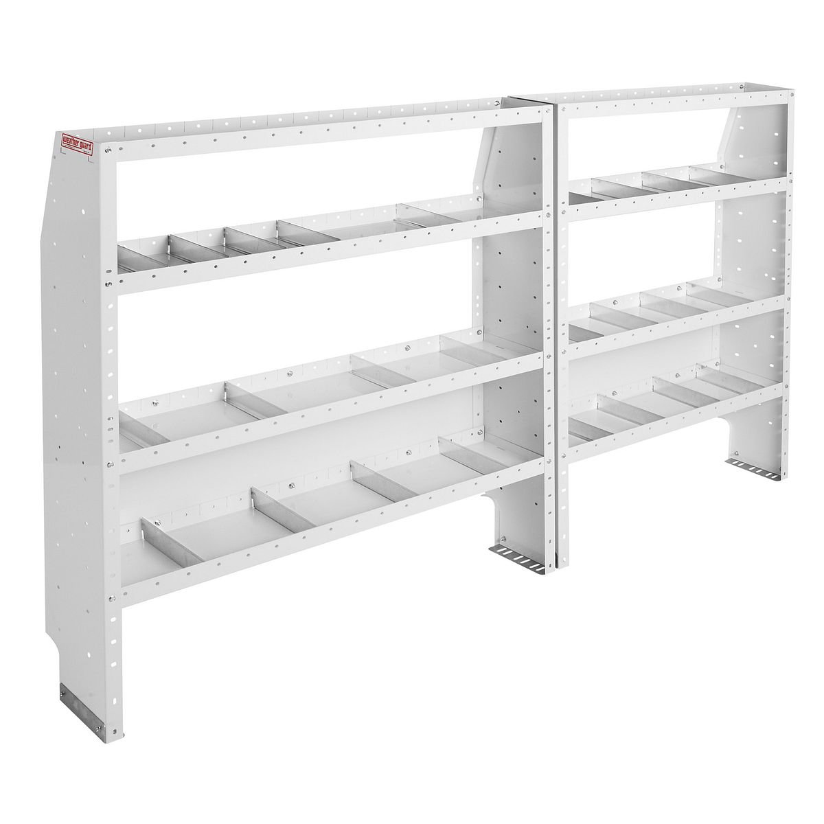 Commercial Shelving — Transit Medium Roof 130″ WB — driver-side shelving layout