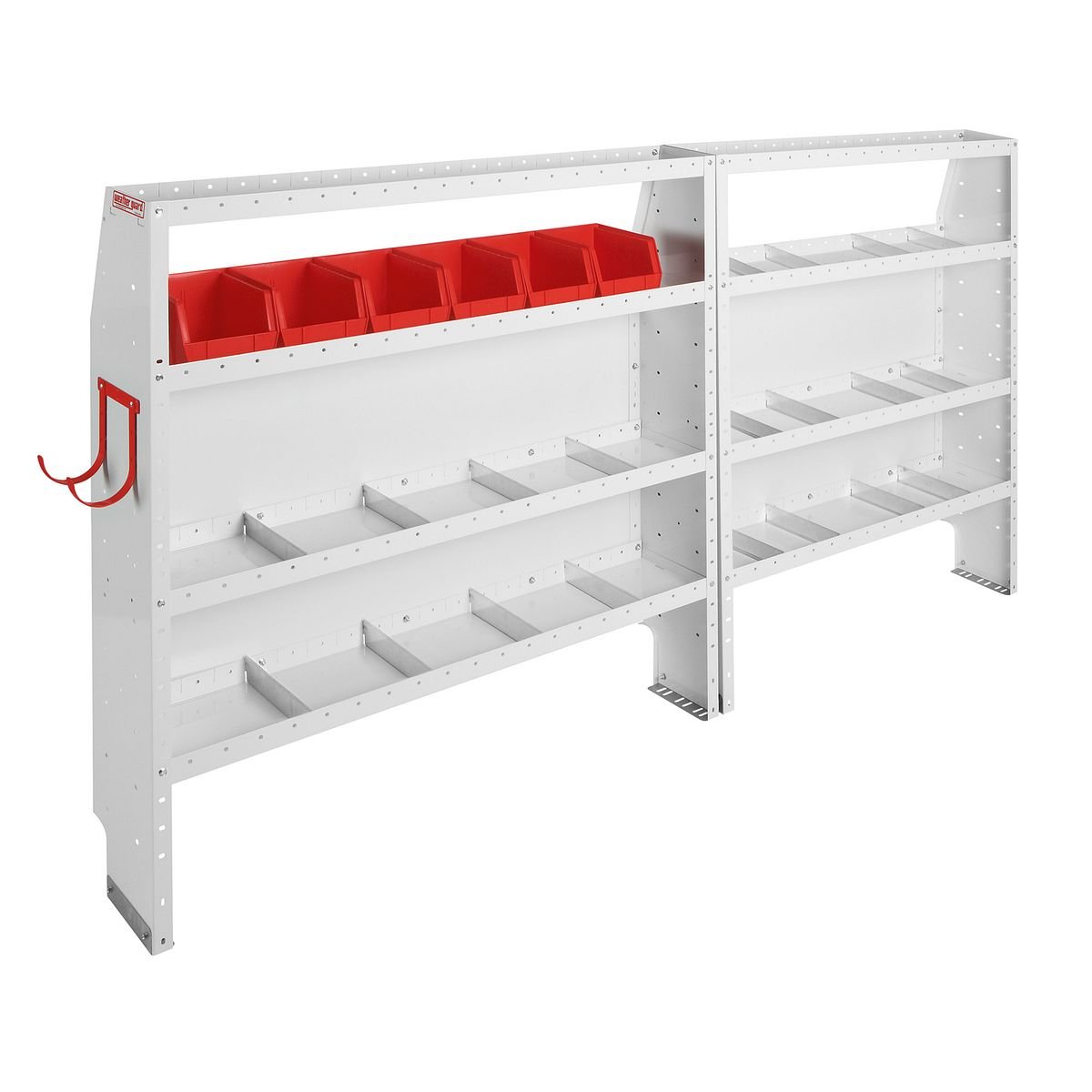 General Service & Contractor — Ford Transit Medium Roof 148″ WB — driver-side shelving layout