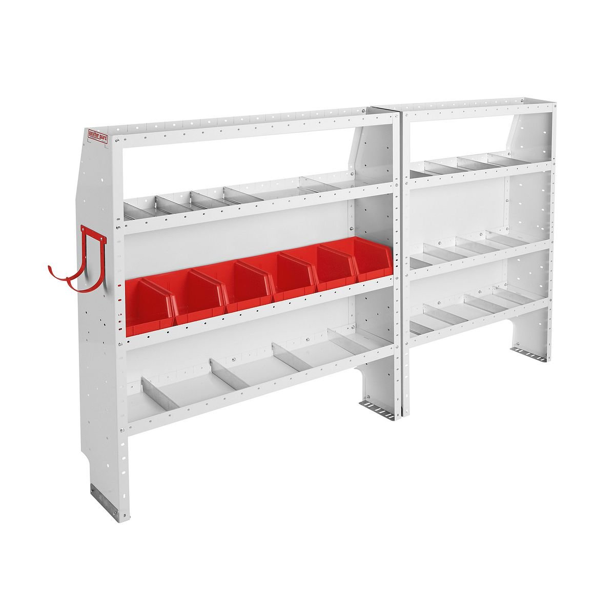 General Service & Contractor — Ford Transit Medium Roof 130″ WB — driver-side shelving layout