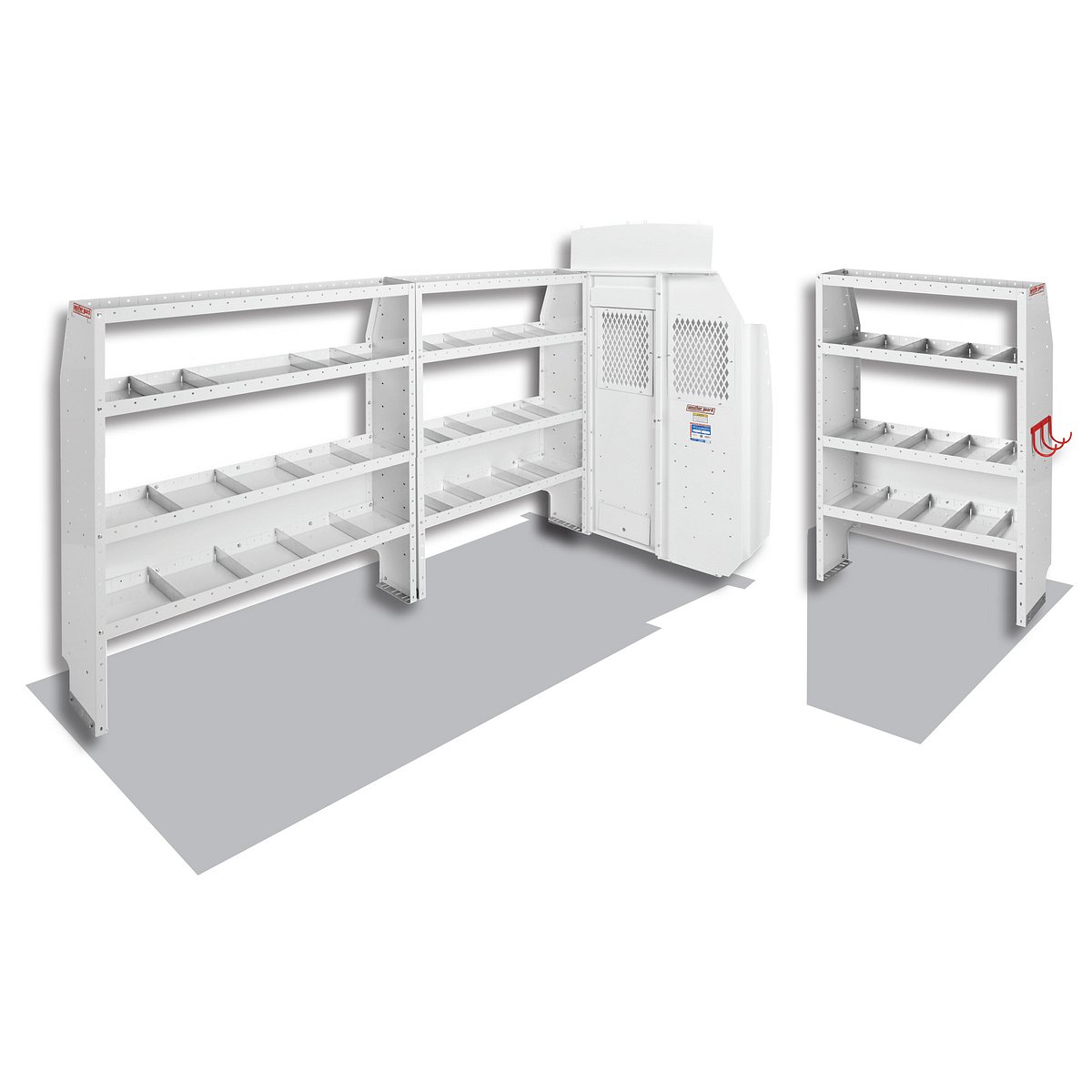 Commercial Shelving — Transit High Roof 148″ WB — layout overview