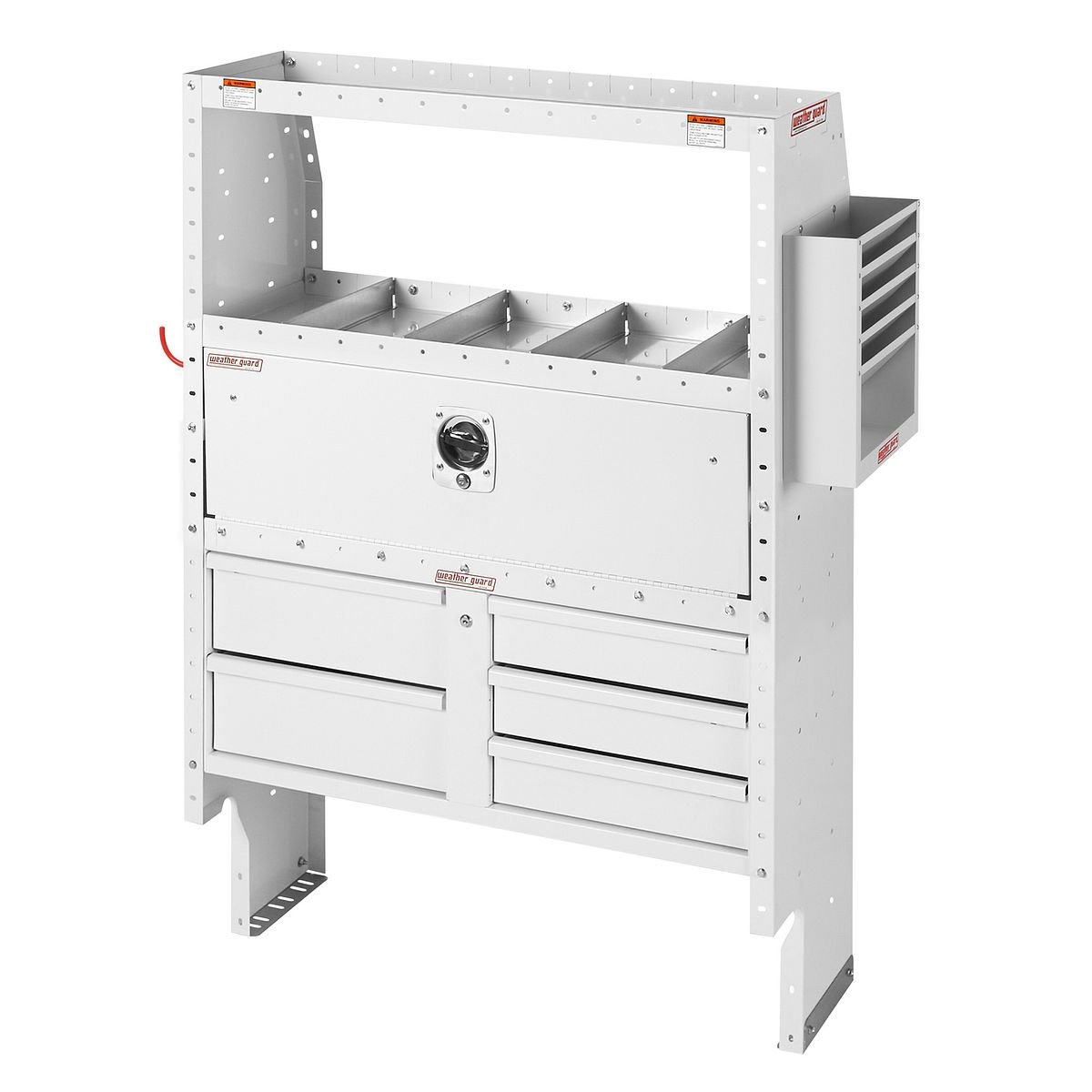 Electrical Contractor — Ford Transit High Roof 148″ WB — passenger-side shelving layout