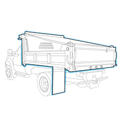 Knollwood Upfitters Dump Body — supplier illustration