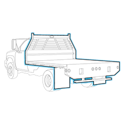Knollwood Upfitters Flatbed Body — supplier illustration