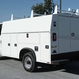 Knapheide Aluminum KUV on a Ford E-Series cutaway with optional ladder equipment